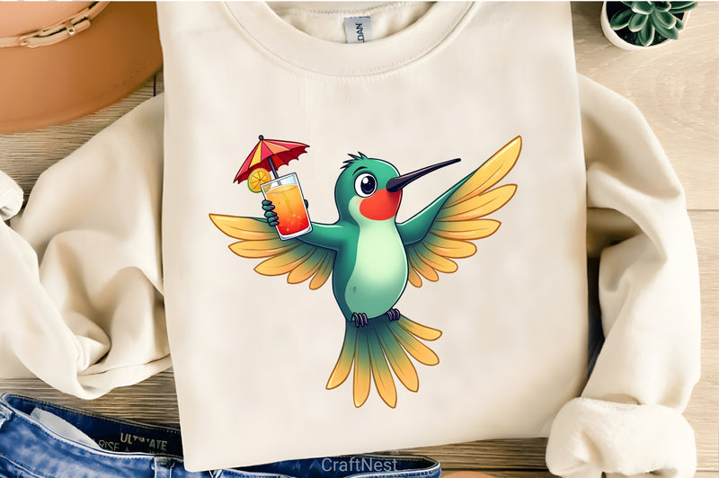 Cute Dabbing Hummingbird Clipart - CraftNest - Digital Crafting and Art