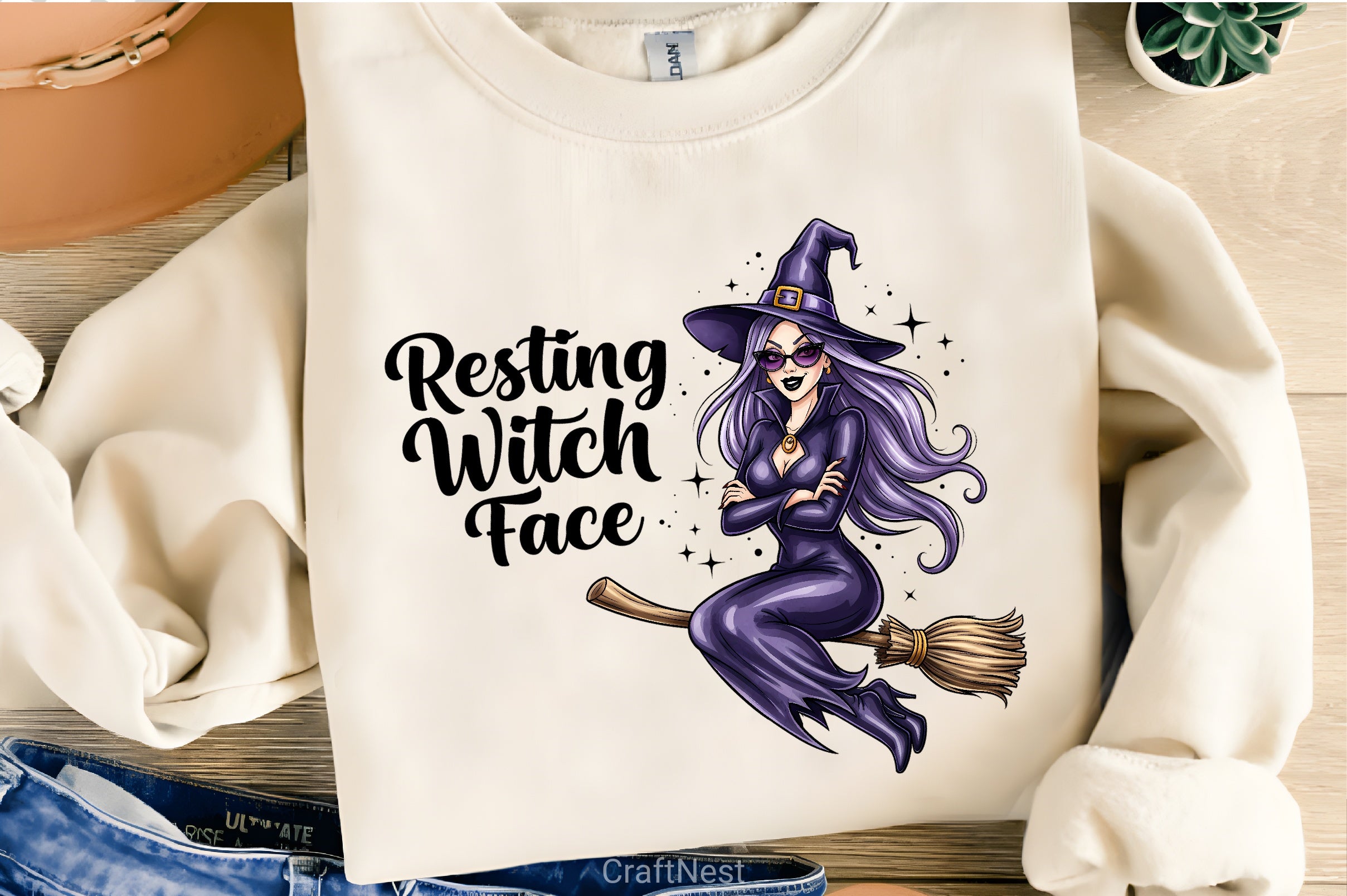 Resting Witch Face Clipart Bundle 2 - CraftNest - Digital Crafting and Art
