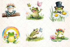 Spring Funny Frog Clipart Bundle 99 - CraftNest - Digital Crafting and Art