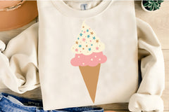 Two Scoops Ice Cream Cone Clipart Bundle - CraftNest - Digital Crafting and Art