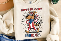 Groovy Patriotic Dog Clipart Bundle - CraftNest - Digital Crafting and Art