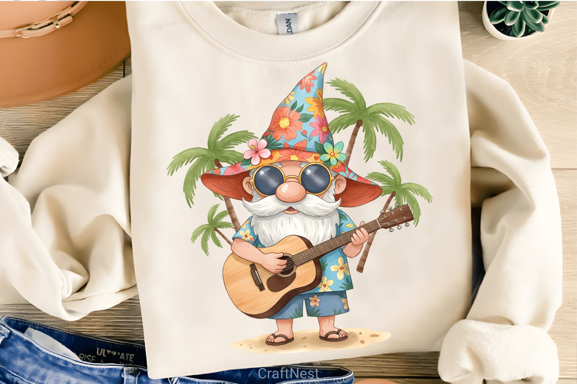 Island Tunes Summer Gnome Clipart Bundle 2 - CraftNest - Digital Crafting and Art