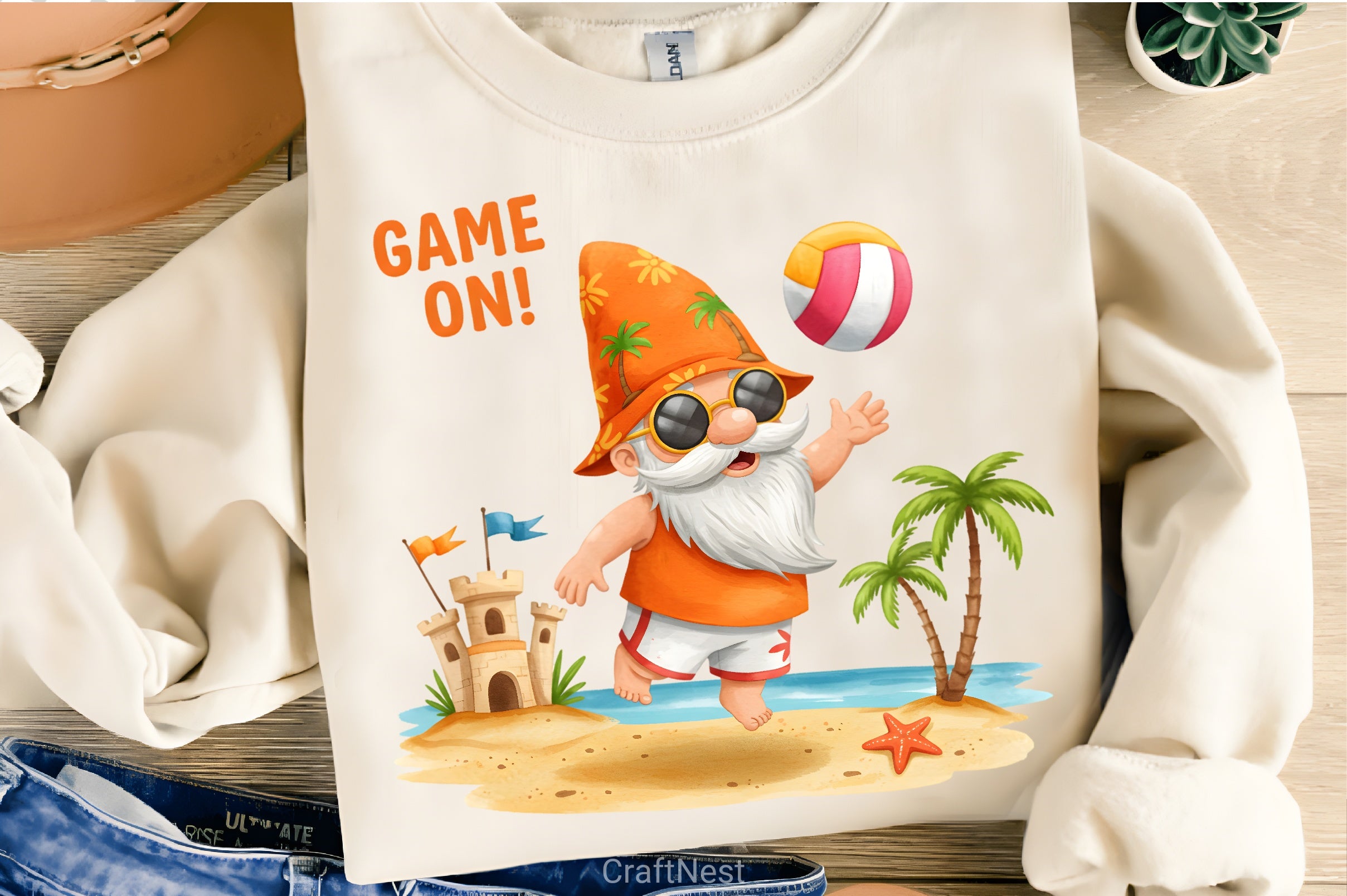 Game On! Summer Gnome Clipart Bundle - CraftNest - Digital Crafting and Art