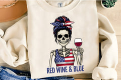 4th of July Wine & Blue Clipart Bundle 1 - CraftNest - Digital Crafting and Art