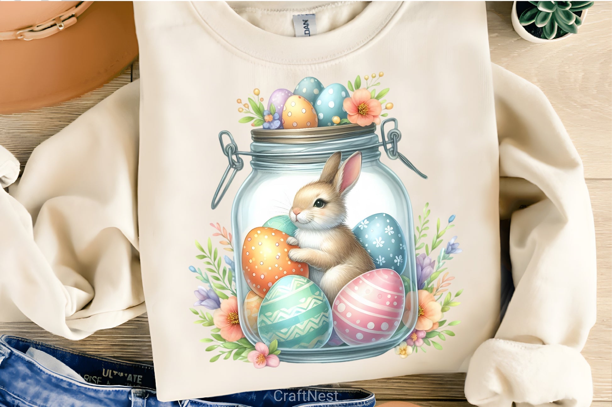 Cute Pink Easter Clipart Bundle 3 - CraftNest - Digital Crafting and Art