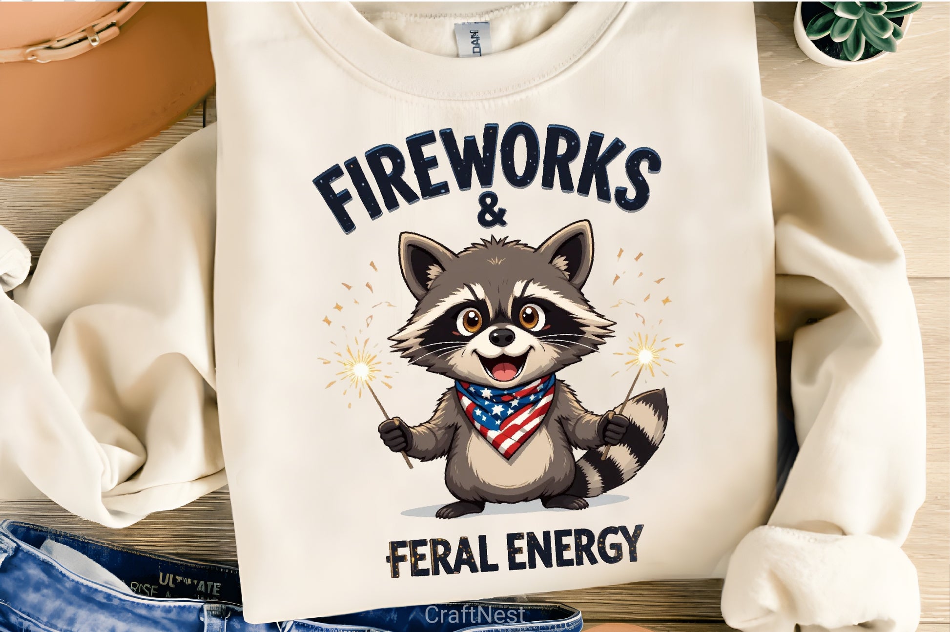 Cartoon Raccoon Sparklers Clipart Bundle - CraftNest - Digital Crafting and Art