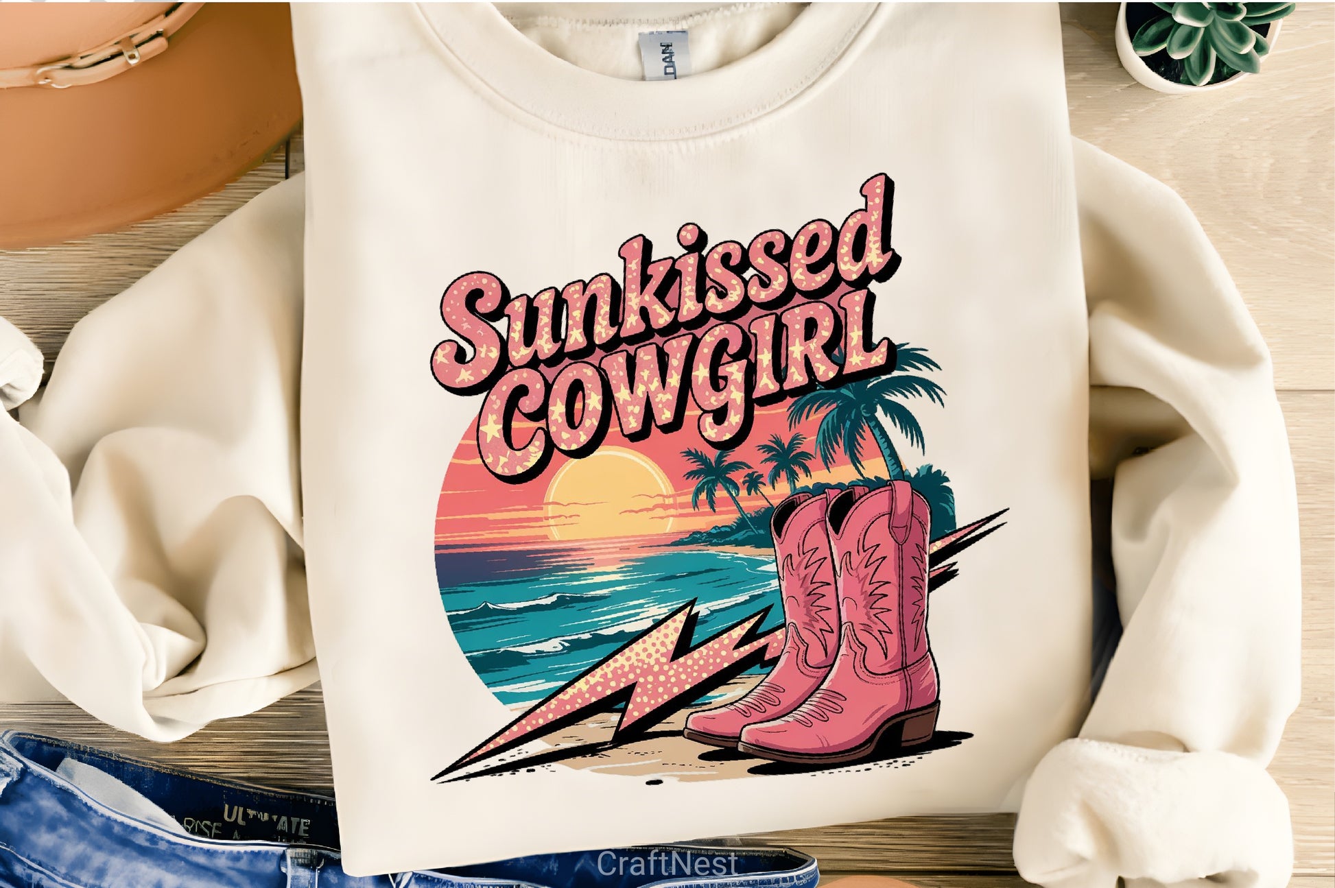 Vintage Sunkissed Cowgirl Clipart Bundle 1 - CraftNest - Digital Crafting and Art