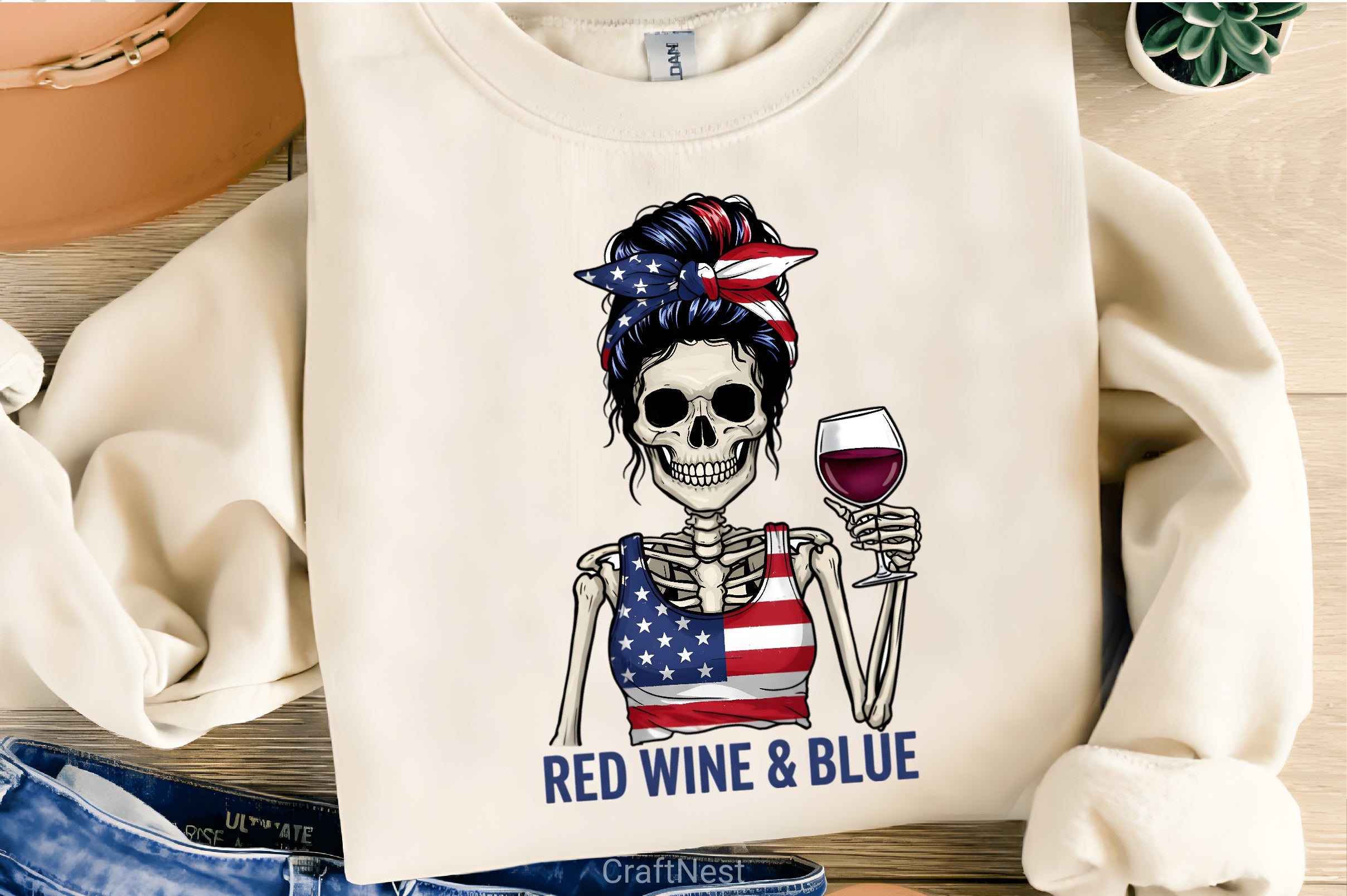 4th of July Wine & Blue Clipart Bundle 2 - CraftNest - Digital Crafting and Art