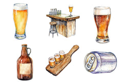 Vintage Summer Beer Clipart Bundle 2 - CraftNest - Digital Crafting and Art