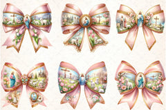 Easter Coquette Bow Clipart Bundle 2 - CraftNest - Digital Crafting and Art