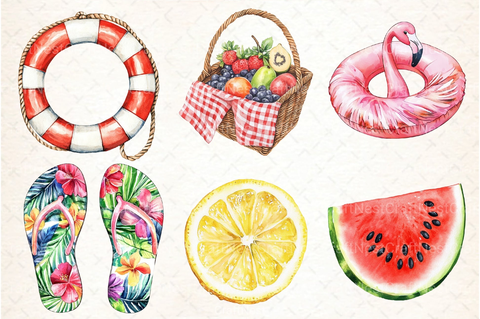 Happy Summer Clipart Bundle 6 - CraftNest - Digital Crafting and Art