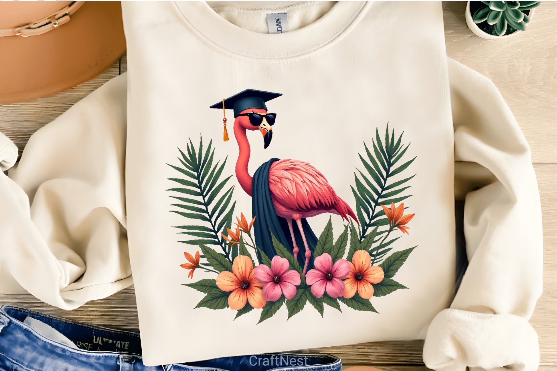 Flamingo Graduation Clipart Bundle - CraftNest - Digital Crafting and Art