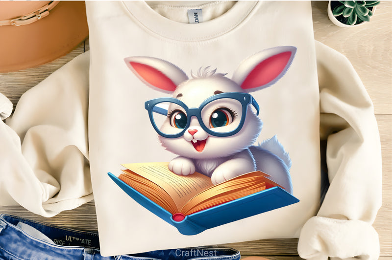 Funny Animals Reading Book Clipart Bundle - CraftNest - Digital Crafting and Art