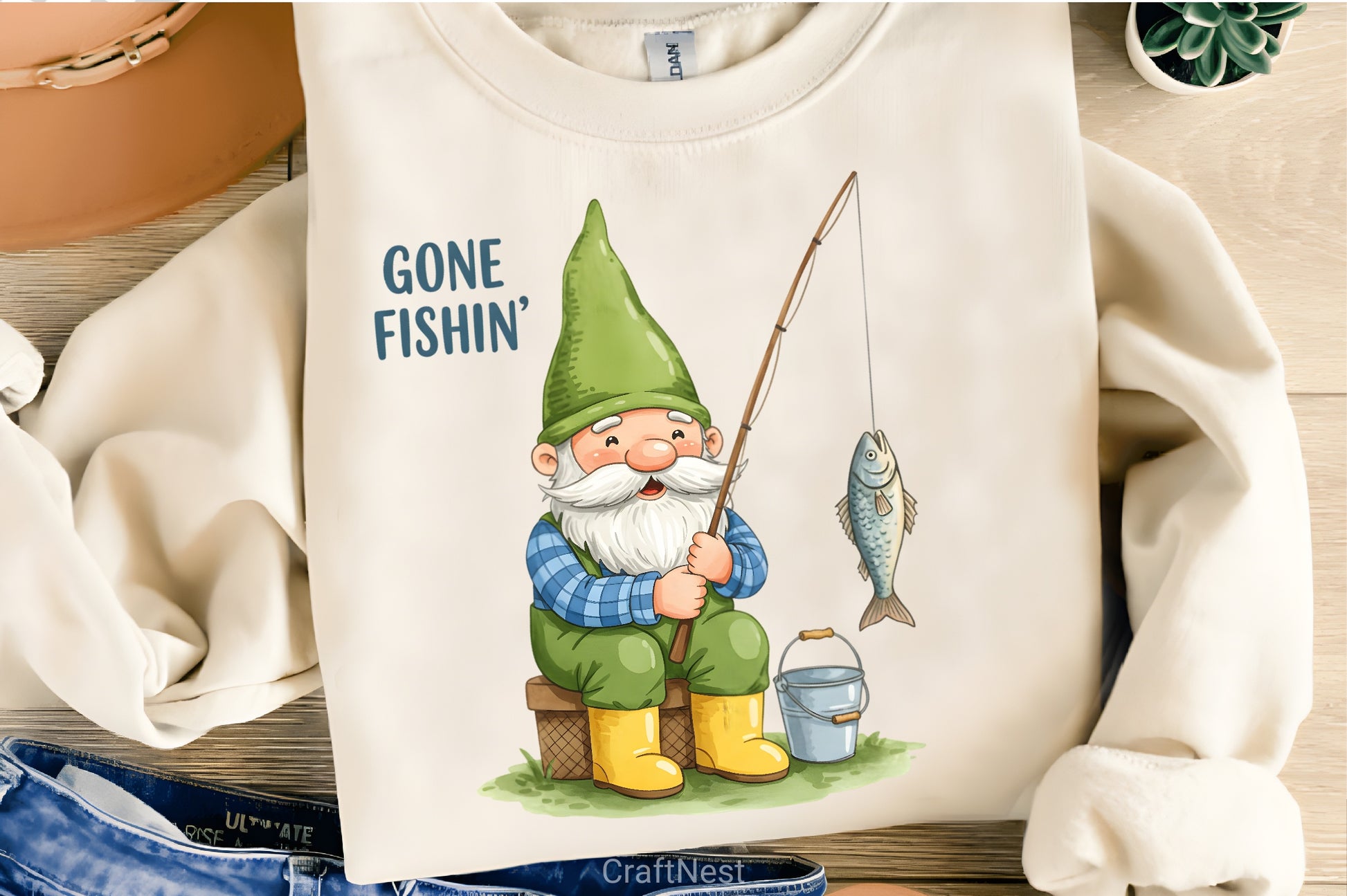 Gone Fishin' Summer Gnome Clipart Bundle - CraftNest - Digital Crafting and Art