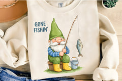 Gone Fishin' Summer Gnome Clipart Bundle - CraftNest - Digital Crafting and Art