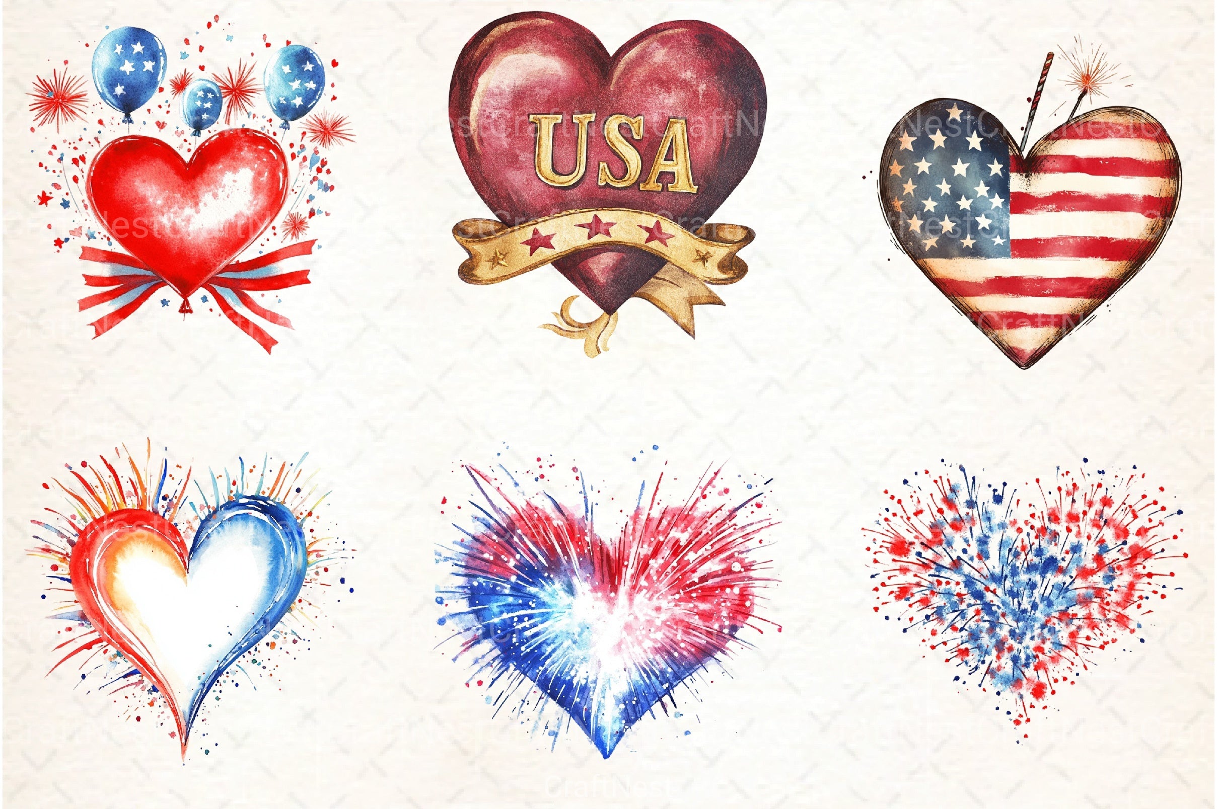 4th of July Clipart Bundle 20 - CraftNest - Digital Crafting and Art