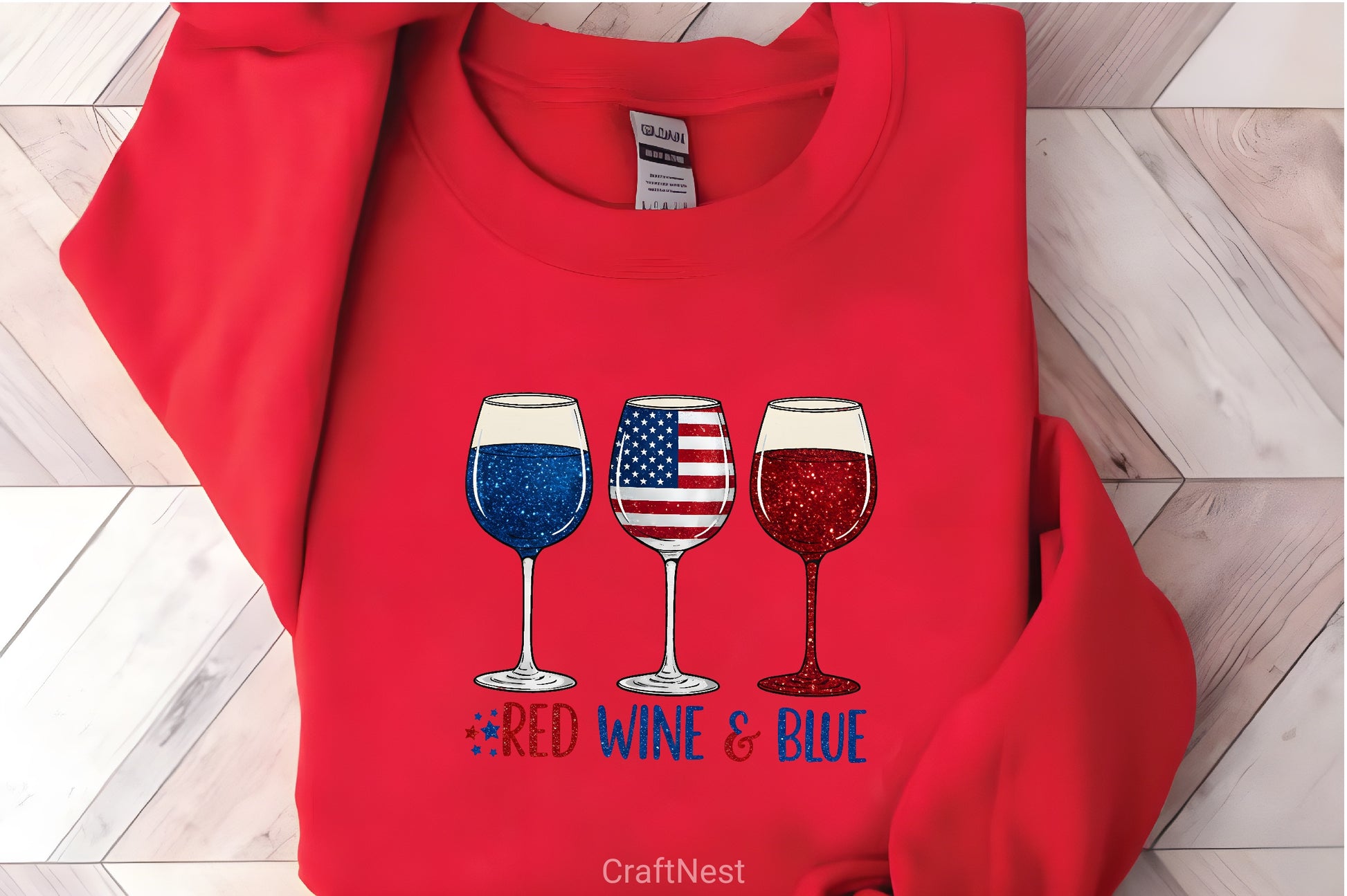 Red Wine & Blue 4th July Clipart Bundle - CraftNest - Digital Crafting and Art
