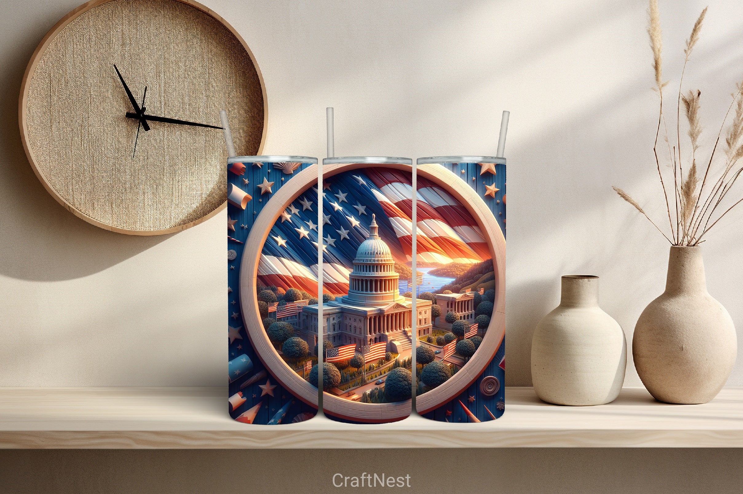 4th of July Tumbler Wrap Bundle 86 - CraftNest - Digital Crafting and Art