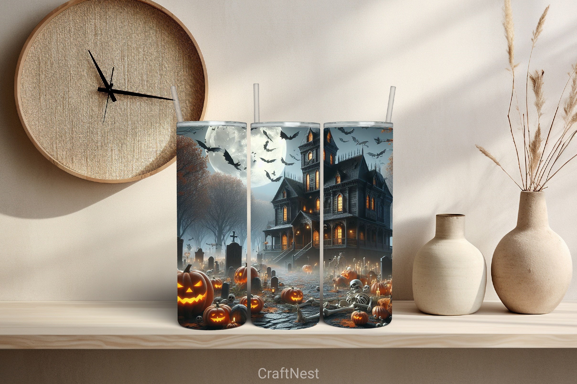 Halloween Tumbler Wrap Bundle 33 - CraftNest - Digital Crafting and Art