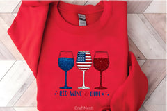 Red Wine & Blue 4th of July Clipart Bundle - CraftNest - Digital Crafting and Art