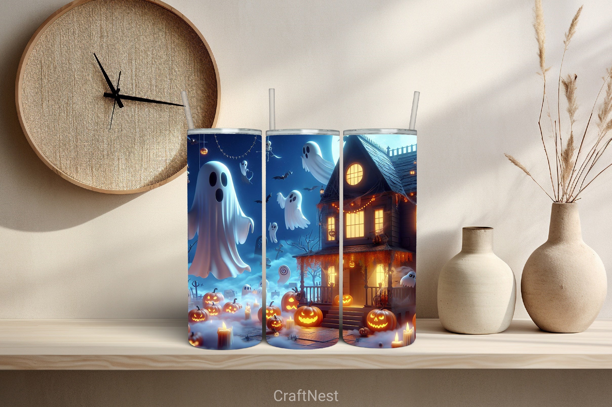 Halloween Tumbler Wrap Bundle 53 - CraftNest - Digital Crafting and Art