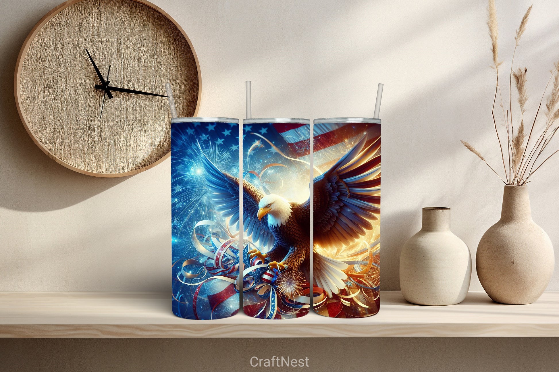 4th of July Tumbler Wrap Bundle 115 - CraftNest - Digital Crafting and Art