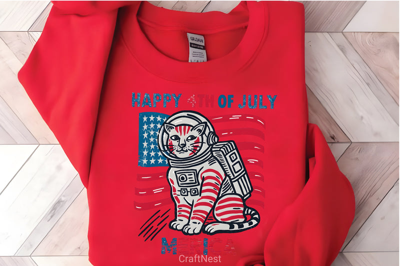 Happy 4th July Cats Clipart Bundle - CraftNest - Digital Crafting and Art