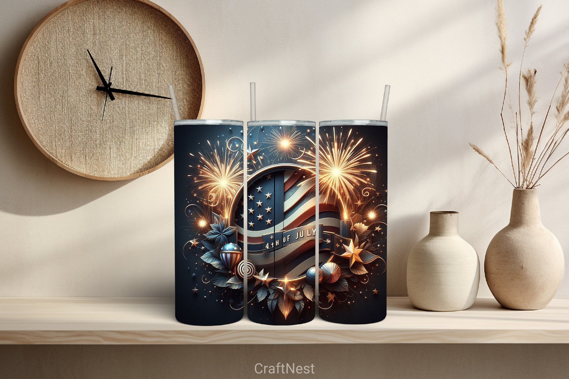 4th of July Tumbler Wrap Bundle 37 - CraftNest - Digital Crafting and Art