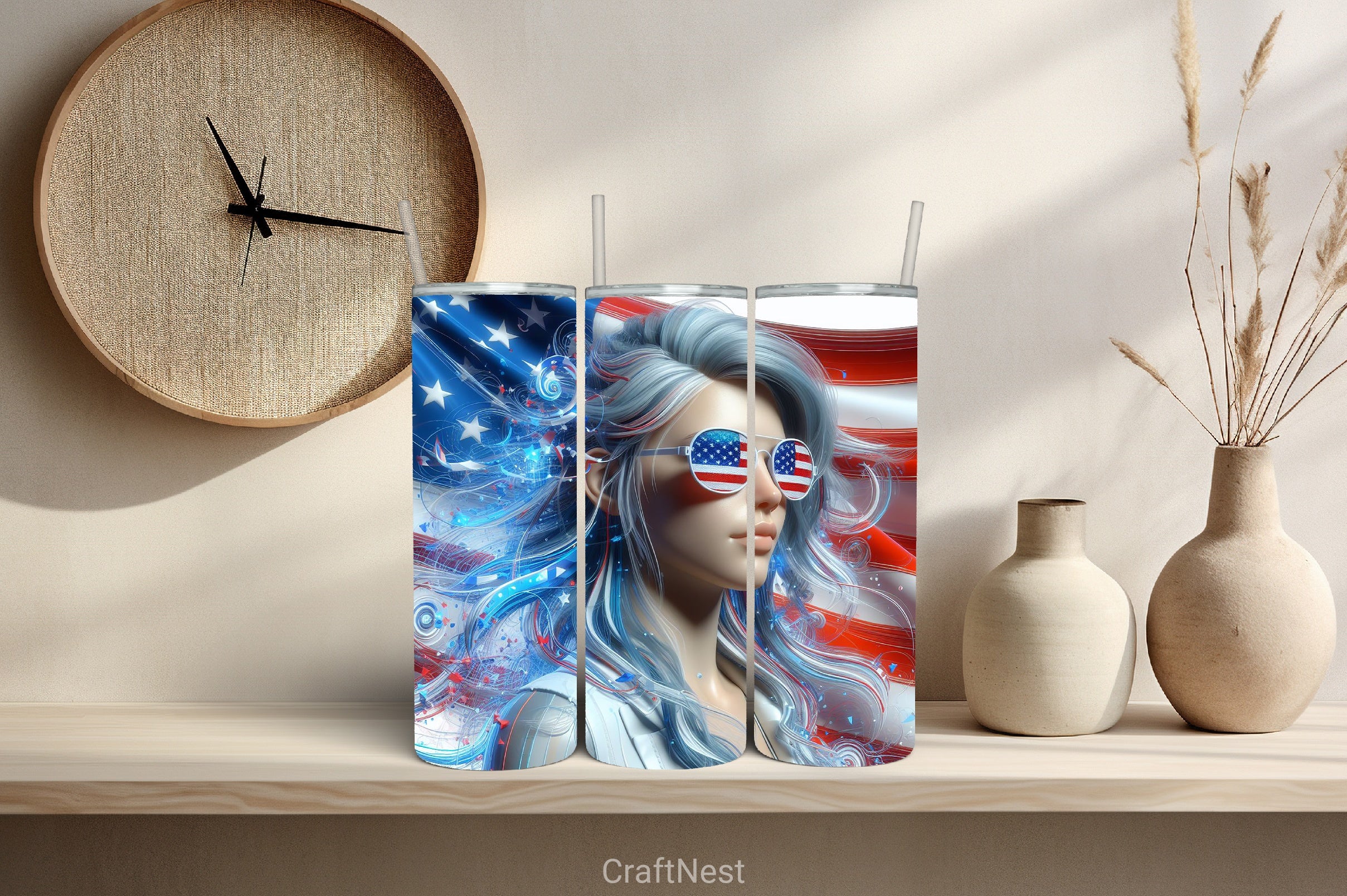 4th of July Tumbler Wrap Bundle 17 - CraftNest - Digital Crafting and Art