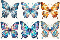 Mosaic Butterfly Clipart Bundle - CraftNest - Digital Crafting and Art