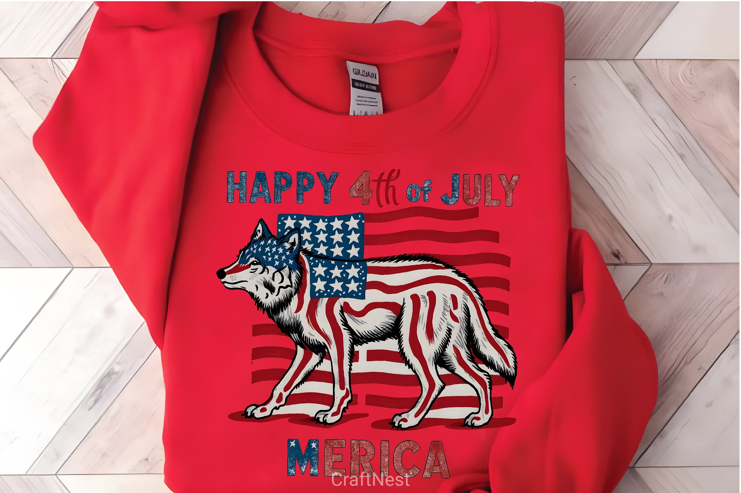 Happy 4th July Wolf Clipart Bundle - CraftNest - Digital Crafting and Art