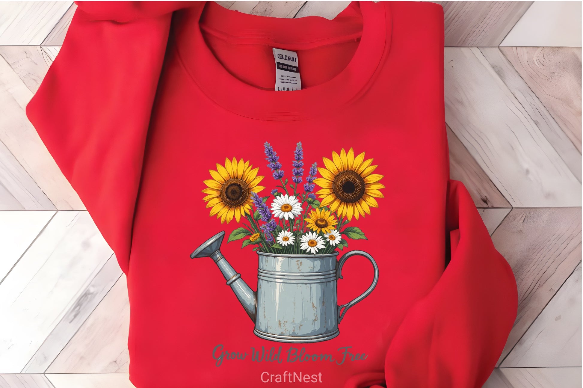 Rustic Watering Can Wildflowers Clipart Bundle - CraftNest - Digital Crafting and Art