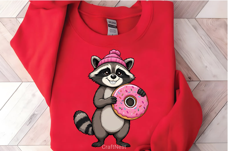 Cartoon Raccoon Donut Clipart Bundle - CraftNest - Digital Crafting and Art