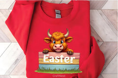 Easter Highland Cow Clipart Bundle 8 - CraftNest - Digital Crafting and Art