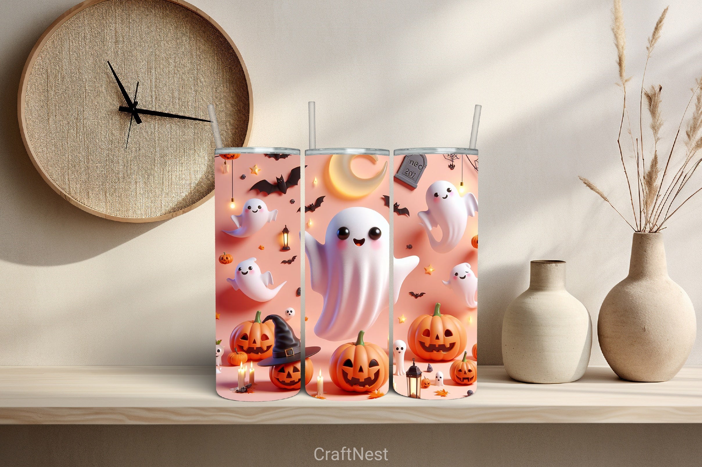 Halloween Tumbler Wrap Bundle 12 - CraftNest - Digital Crafting and Art