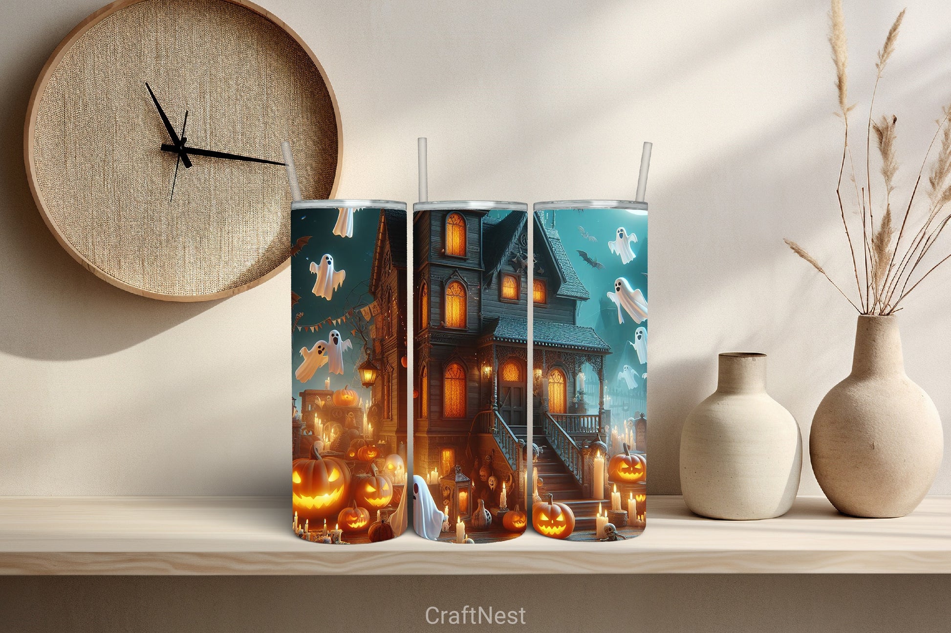 Halloween Tumbler Wrap Bundle 60 - CraftNest - Digital Crafting and Art