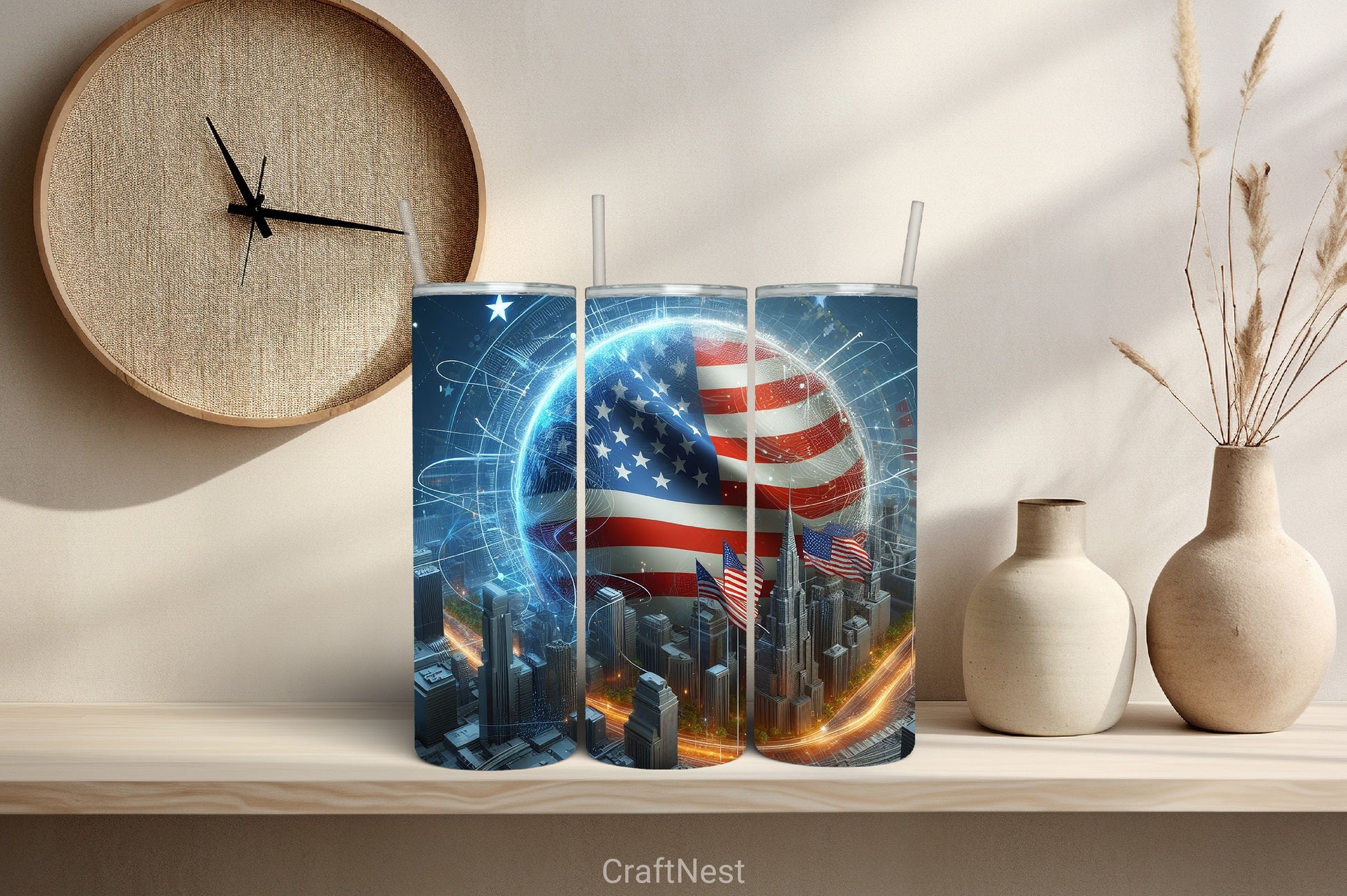 4th of July Tumbler Wrap Bundle 132 - CraftNest - Digital Crafting and Art
