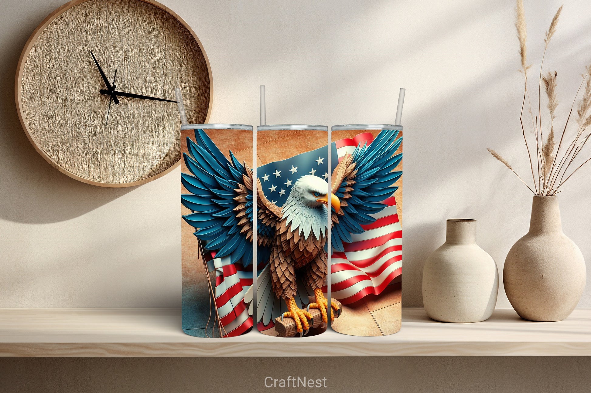 4th of July Tumbler Wrap Bundle142 - CraftNest - Digital Crafting and Art