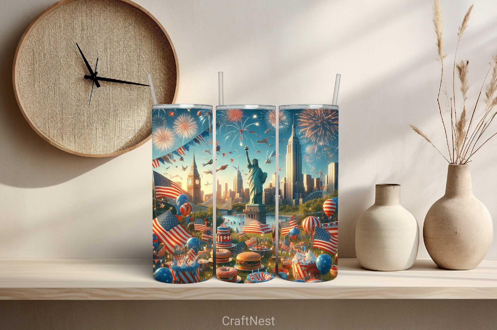 4th of July Tumbler Wrap Bundle 42 - CraftNest - Digital Crafting and Art