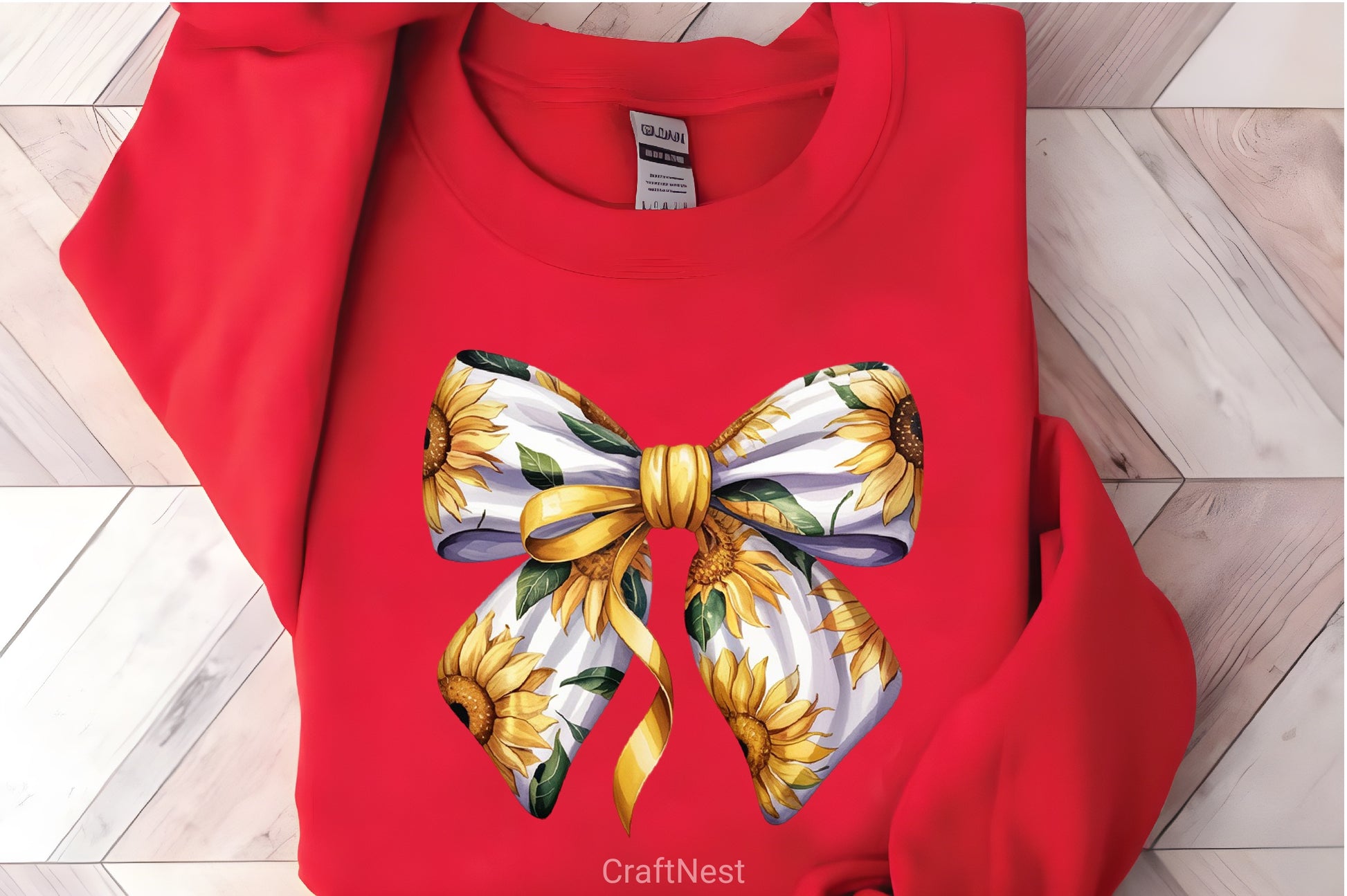 Sunflower Bow Sweatshirt Clipart Bundle - CraftNest - Digital Crafting and Art