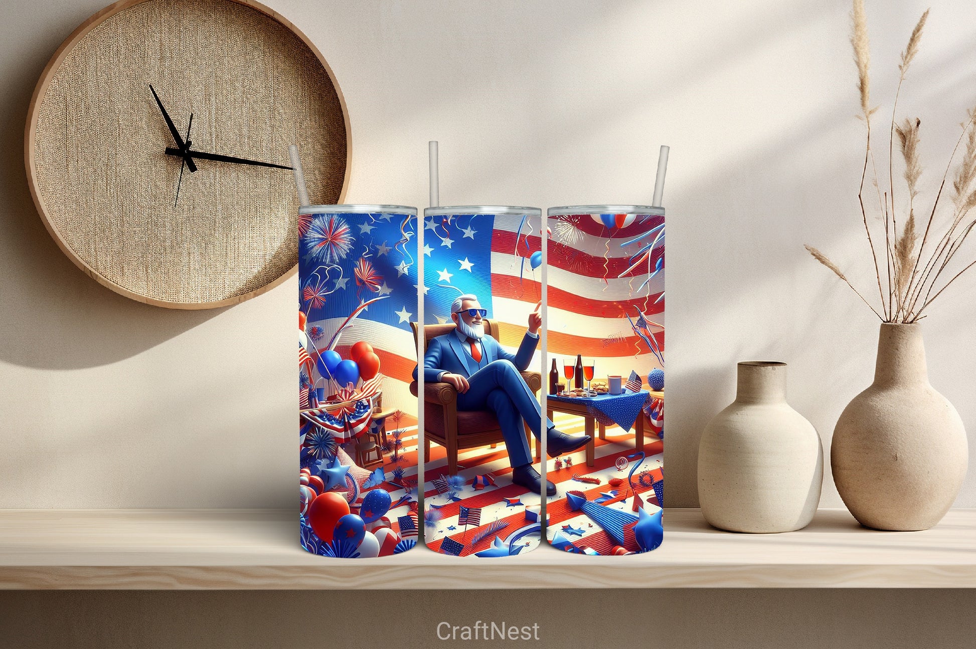 4th of July Tumbler Wrap Bundle 89 - CraftNest - Digital Crafting and Art