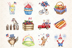 4th of July Clipart Bundle 21 - CraftNest - Digital Crafting and Art