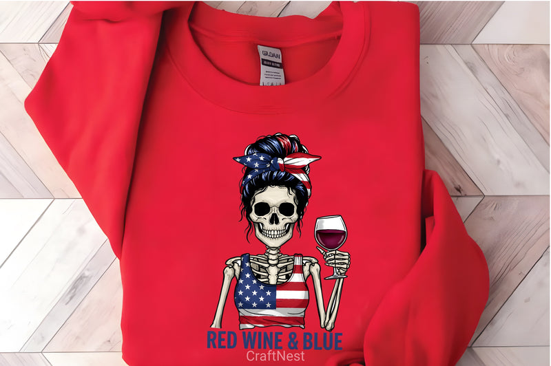 4th of July Wine & Blue Clipart Bundle 2 - CraftNest - Digital Crafting and Art