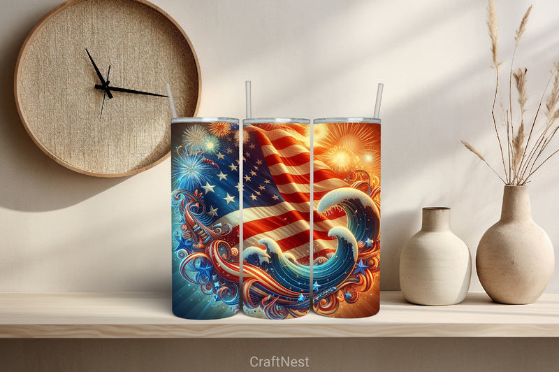 4th of July Tumbler Wrap Bundle 126 - CraftNest - Digital Crafting and Art
