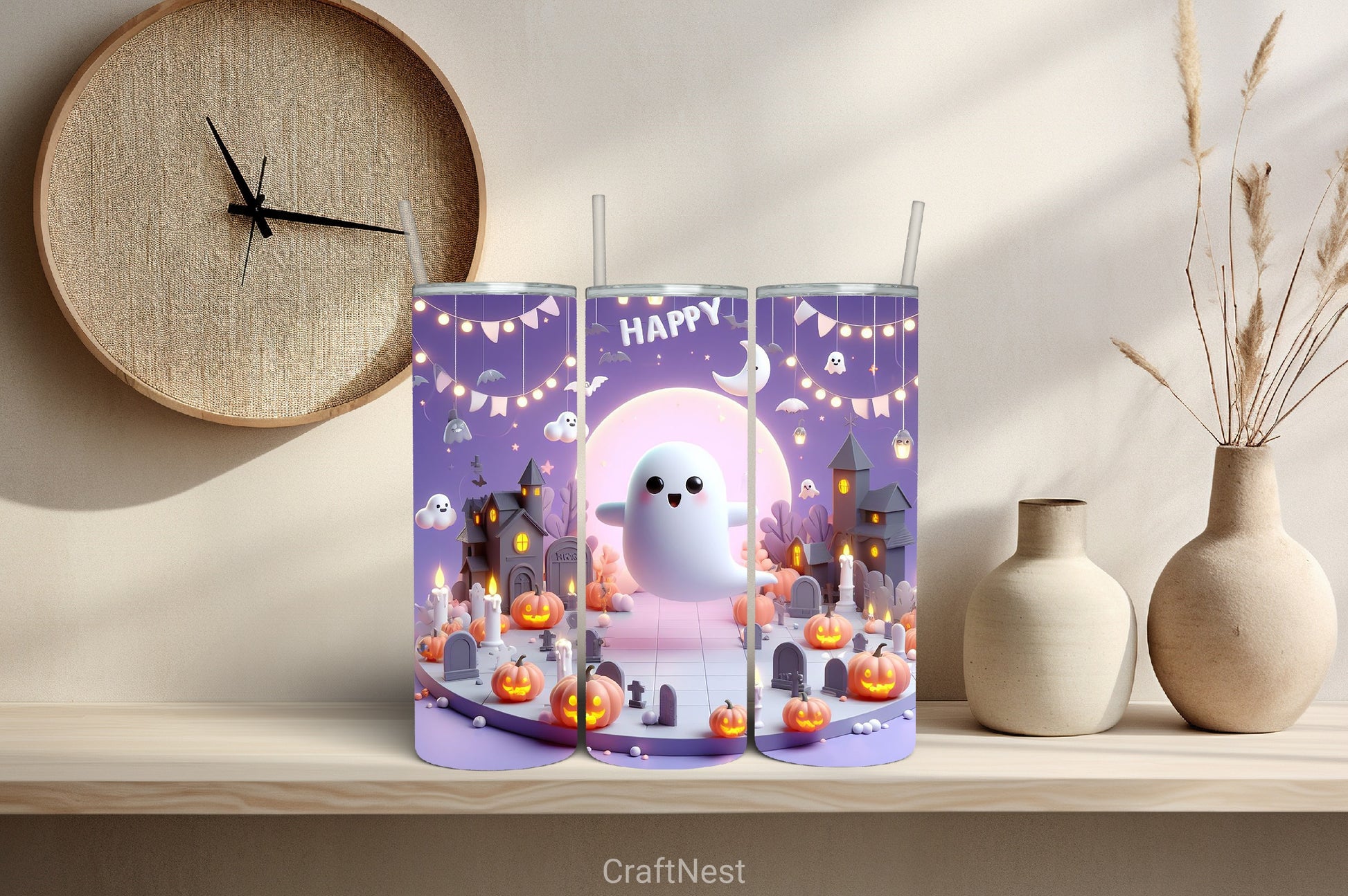 Halloween Tumbler Wrap Bundle 65 - CraftNest - Digital Crafting and Art