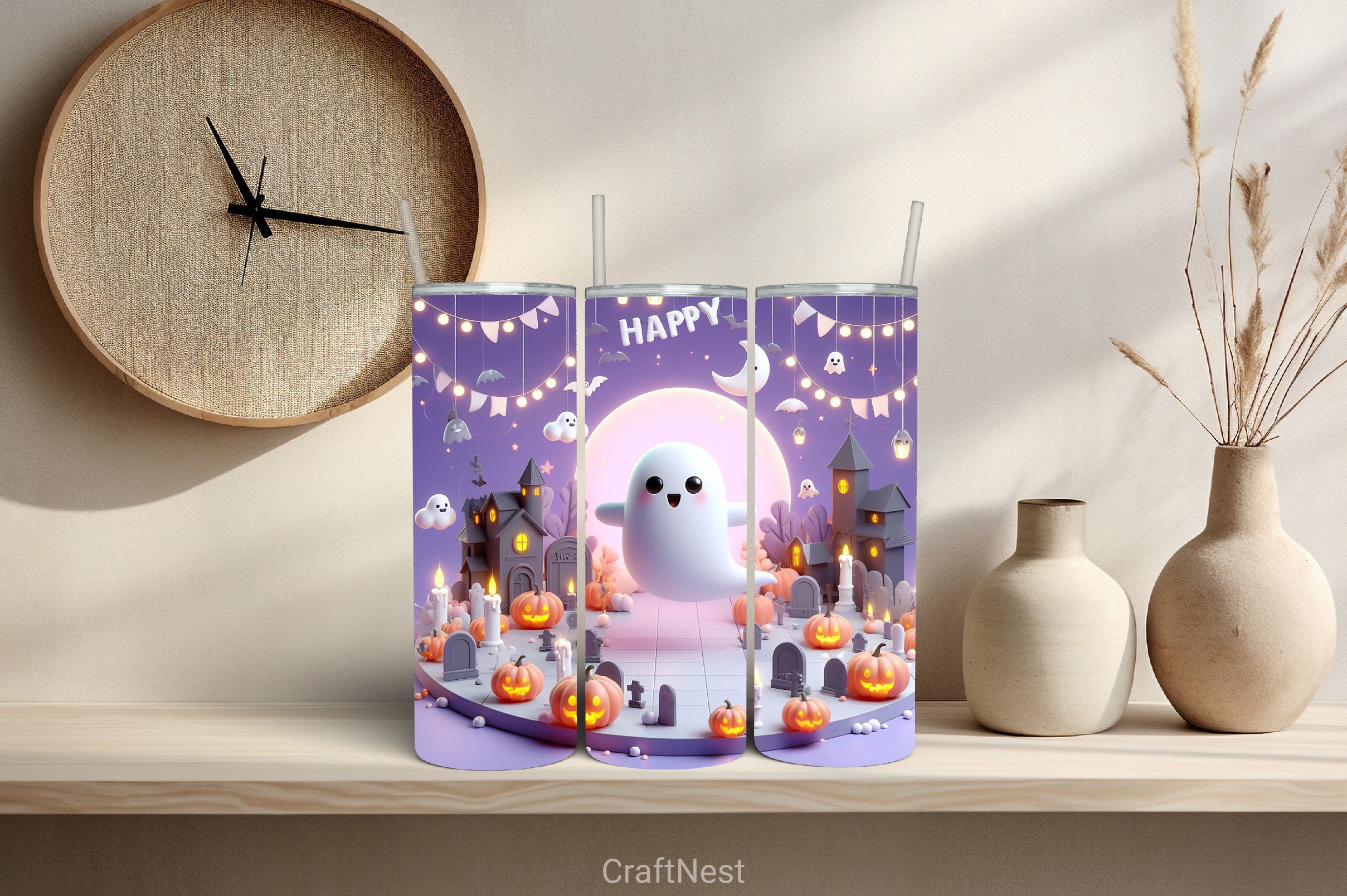 Halloween Tumbler Wrap Bundle 65 - CraftNest - Digital Crafting and Art