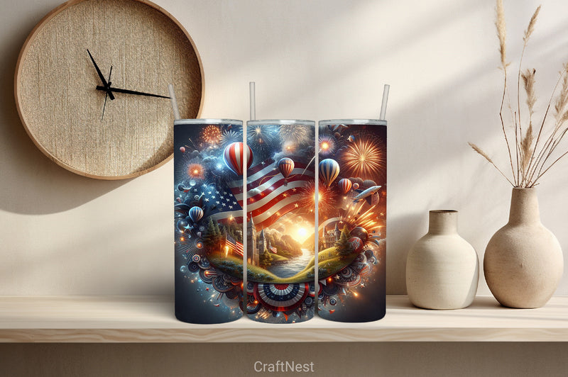 4th of July Tumbler Wrap Bundle 122 - CraftNest - Digital Crafting and Art