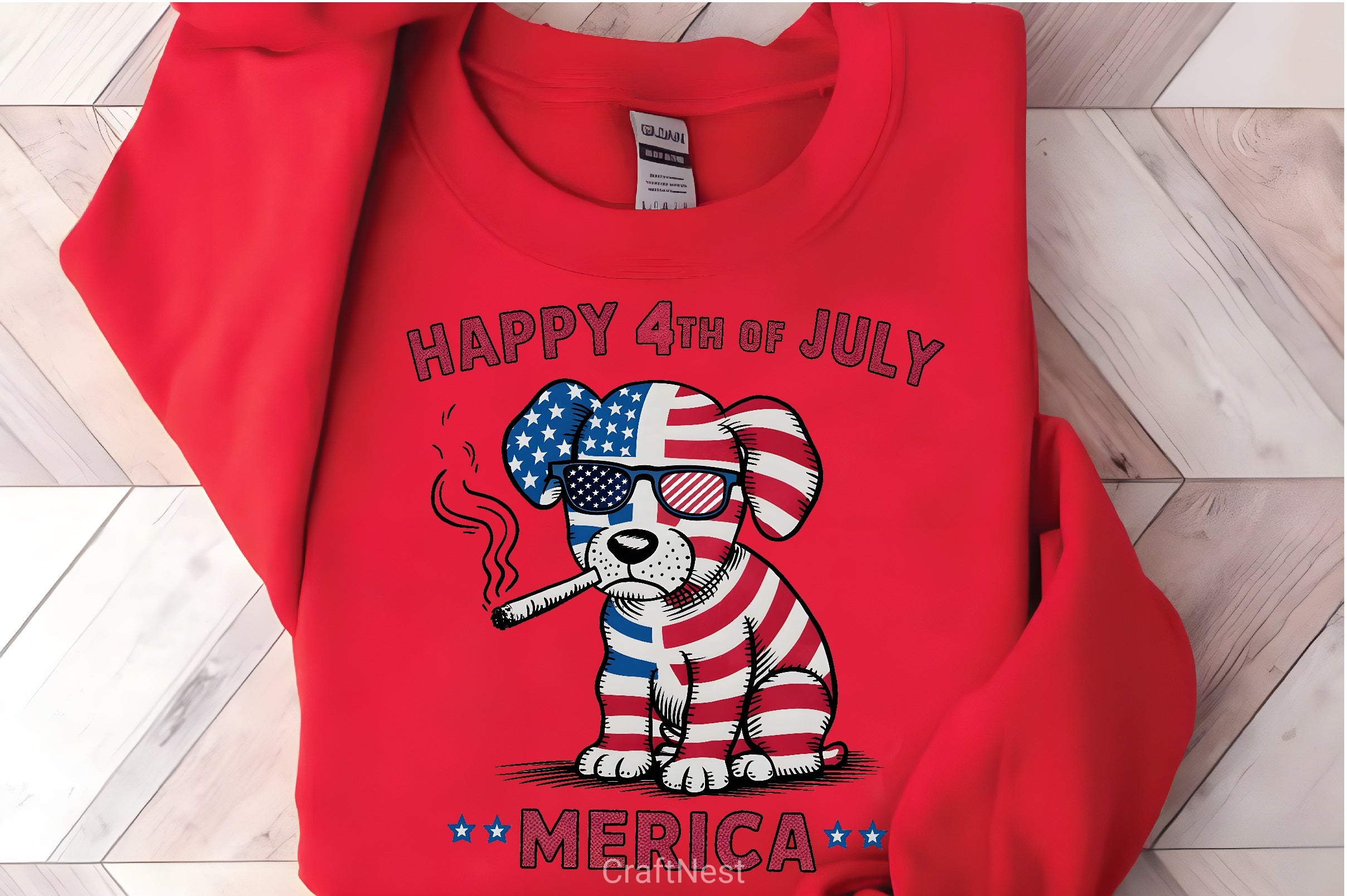 Happy 4th July Puppy Clipart Bundle - CraftNest - Digital Crafting and Art
