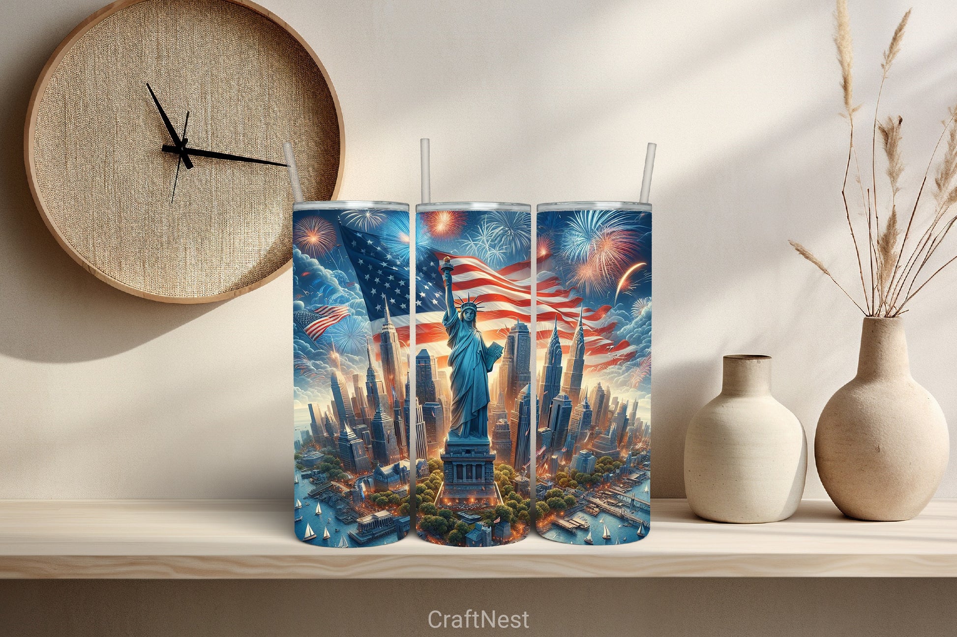 4th of July Tumbler Wrap Bundle 117 - CraftNest - Digital Crafting and Art