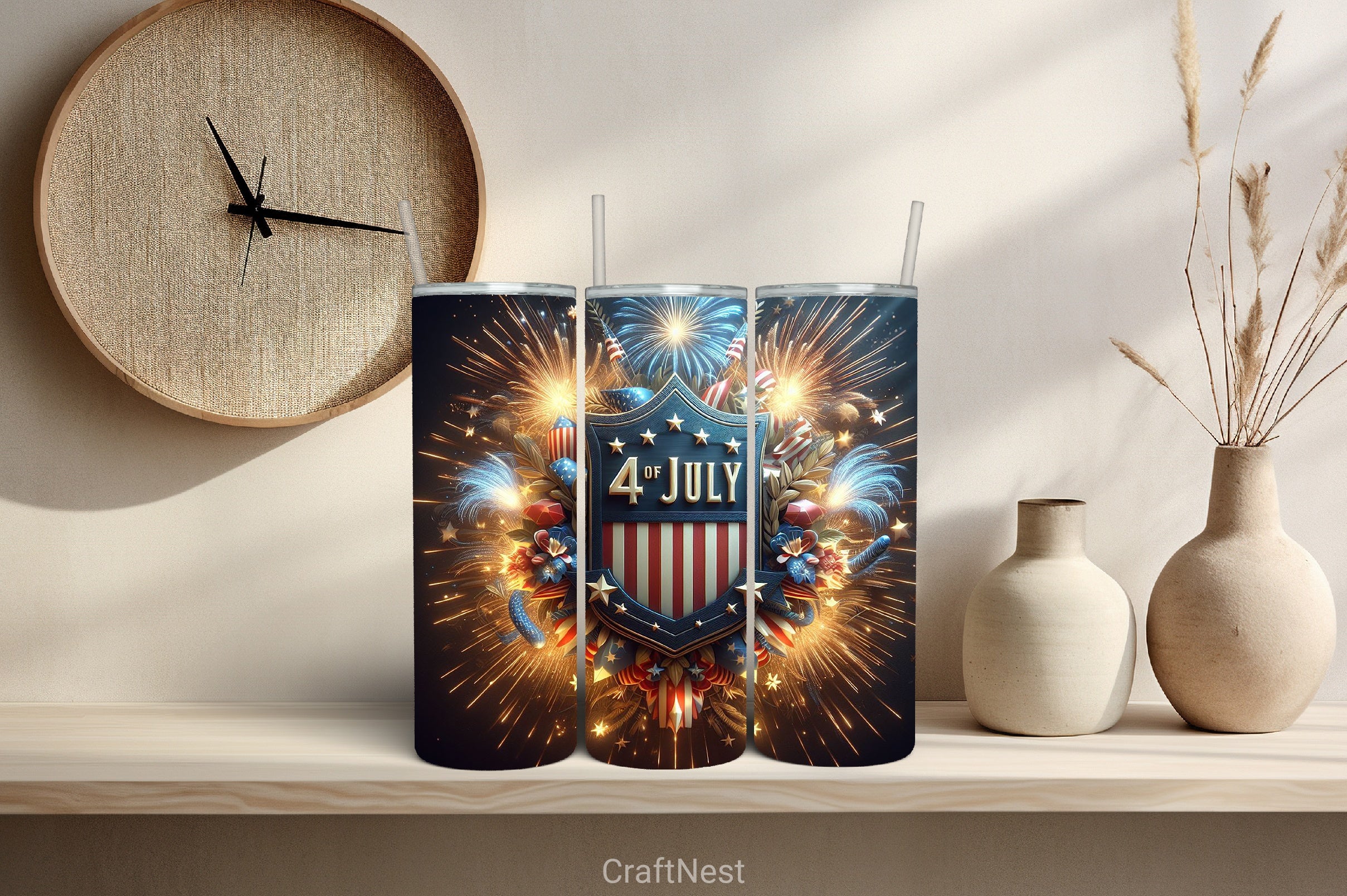 4th of July Tumbler Wrap Bundle 91 - CraftNest - Digital Crafting and Art